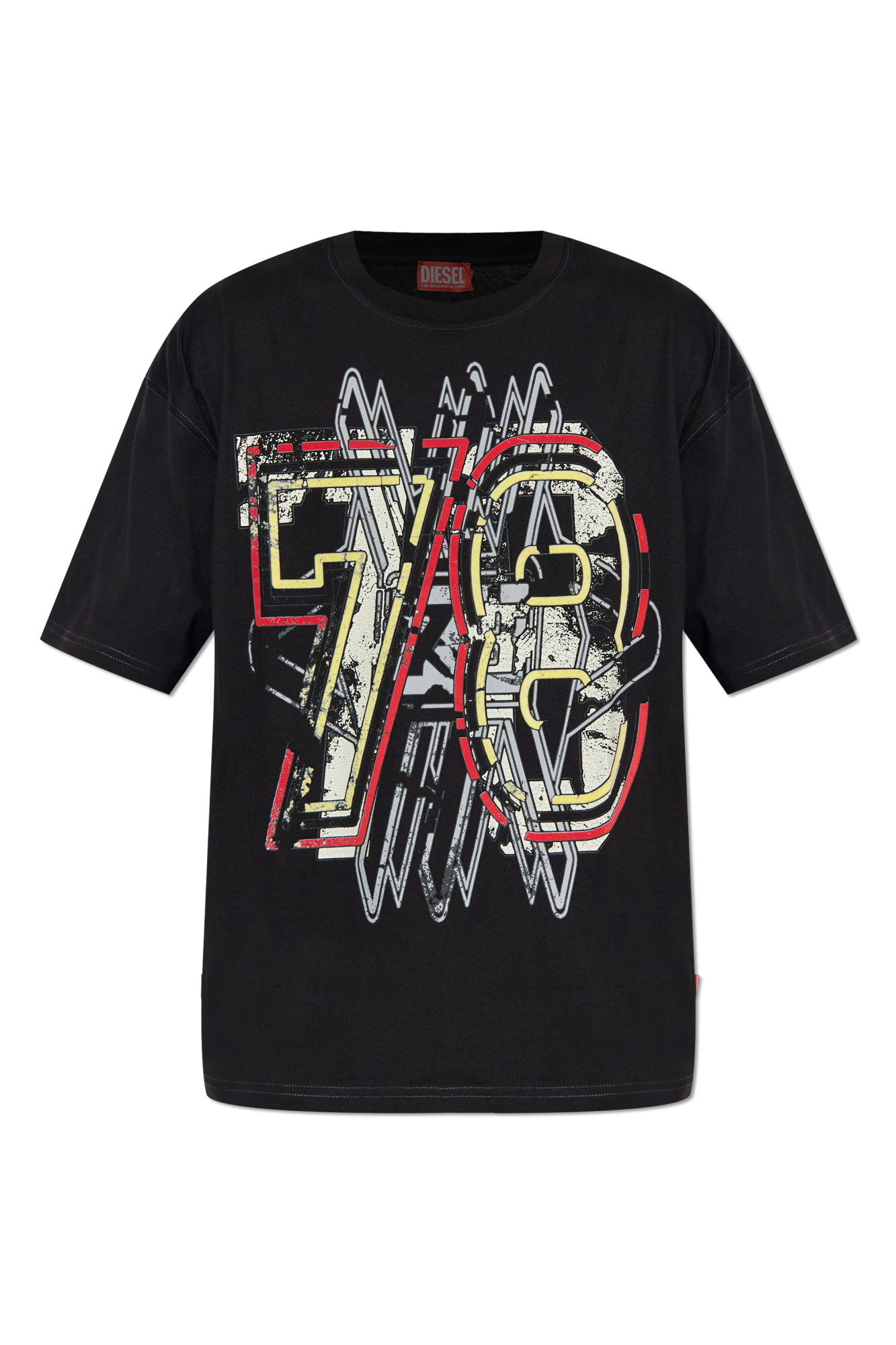 【DIESEL】T-Boxt-Ballo-Dd Tシャツ Women's T-shirt with tattoo patch | White | Diesel